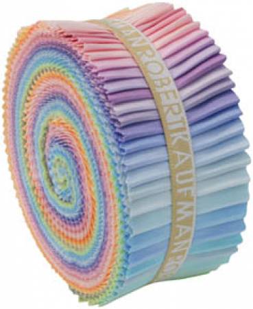 Jelly Roll - Pastel Palette Kona Solids - 40 pieces - Robert Kaufman Cotton (RU-230-41)