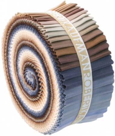 Jelly Roll - Neutral Kona Solids - 41 pieces - Robert Kaufman Cotton (RU-233-41)