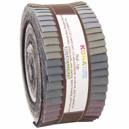 Jelly Roll - Kona Cotton Gray Area - 40 pieces - Robert Kaufman Cotton (RU-424-40)
