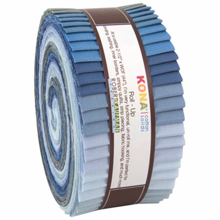 Jelly Roll - Kona Cotton Overcast - 40 pieces - Robert Kaufman Cotton (RU-425-40)