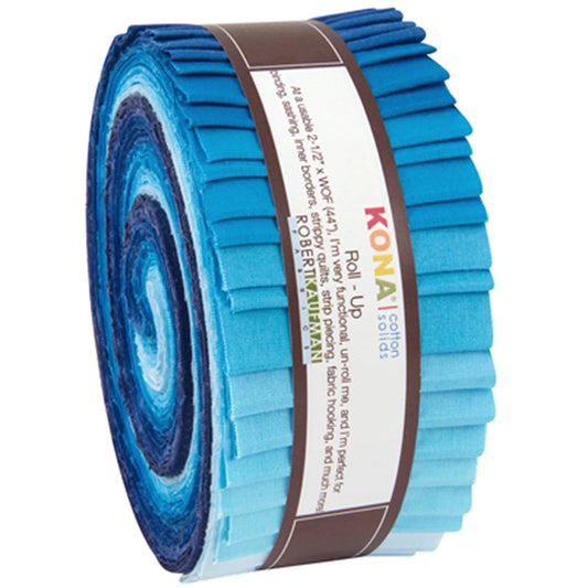 Jelly Roll - 40 piece Sky Gazer Kona Solids - Robert Kaufman Cotton