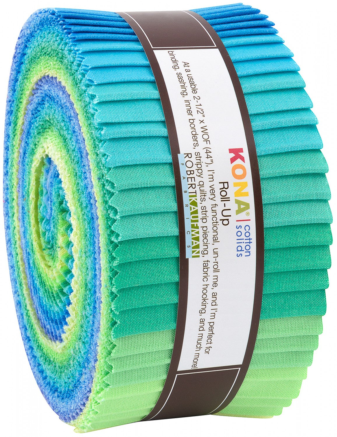 Jelly Roll - 40 piece Mermaid Shores Kona Solids - Robert Kaufman Cotton (RU-776-40)