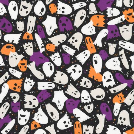 CLEARANCE Lights Out Spooky - Robert Kaufman Cotton