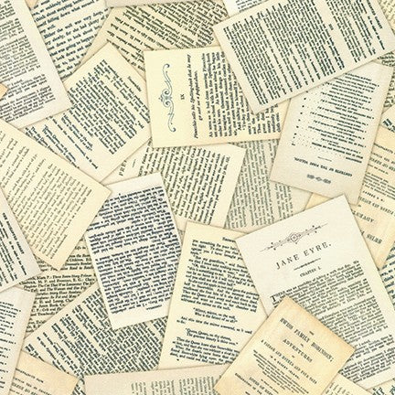 Book Pages Antique - Robert Kaufman Cotton
