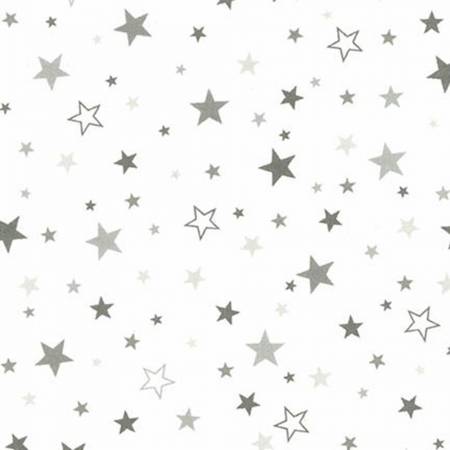Pepper Stars on White - Robert Kaufman Flannel