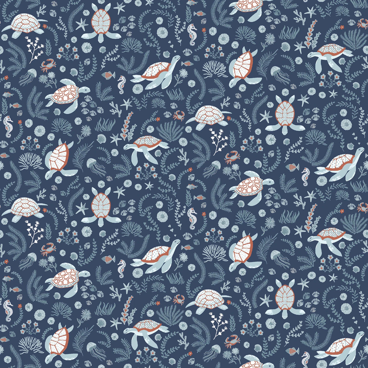 Marina Turtley Cool - Beyond the Sea - Dear Stella Cotton