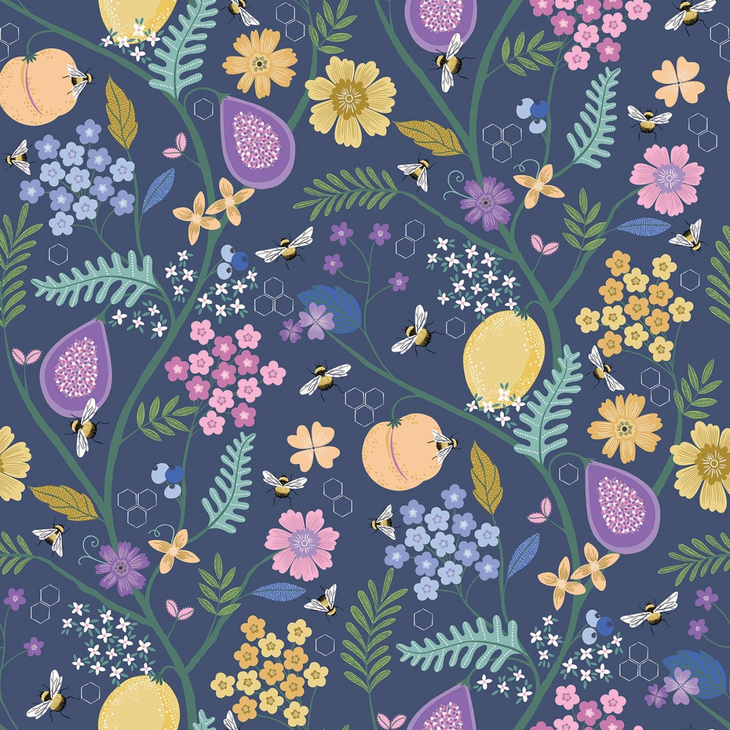 Honey-Thing For You on Indigo - To Bee or Not to Bee - Dear Stella Cotton