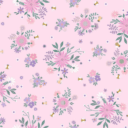 Pollinator Friendly on Pink - To Bee or Not to Bee - Dear Stella Cotton