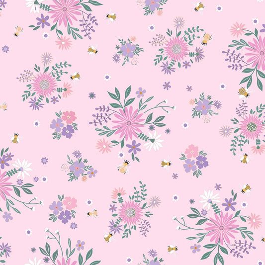 Pollinator Friendly on Pink - To Bee or Not to Bee - Dear Stella Cotton