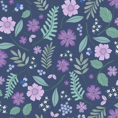 Indigo Bee Leaf - To Bee or Not to Bee - Dear Stella Cotton