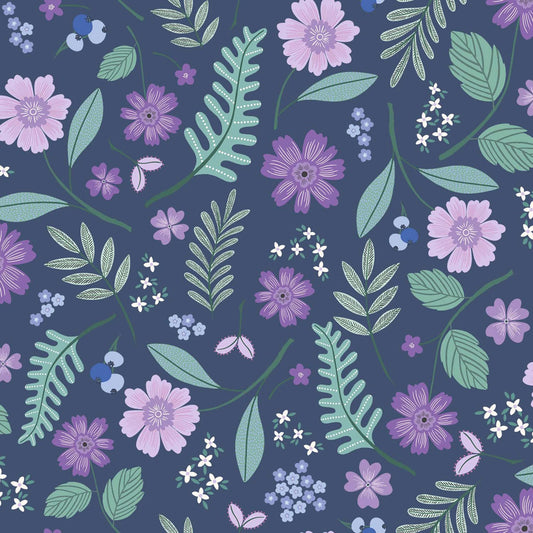 Indigo Bee Leaf - To Bee or Not to Bee - Dear Stella Cotton