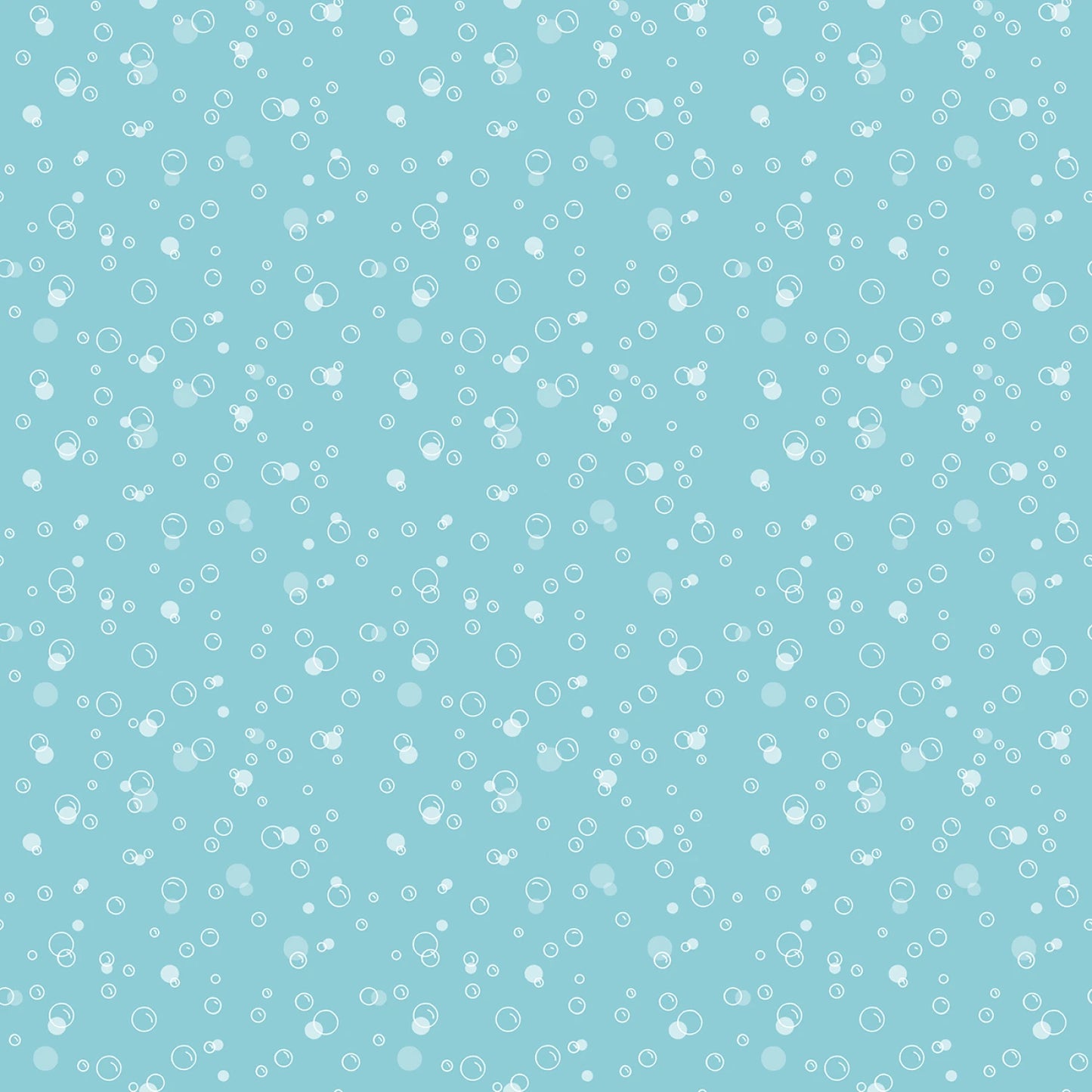 Cyan Bubbles - Cats in the Laundry - Dear Stella Cotton