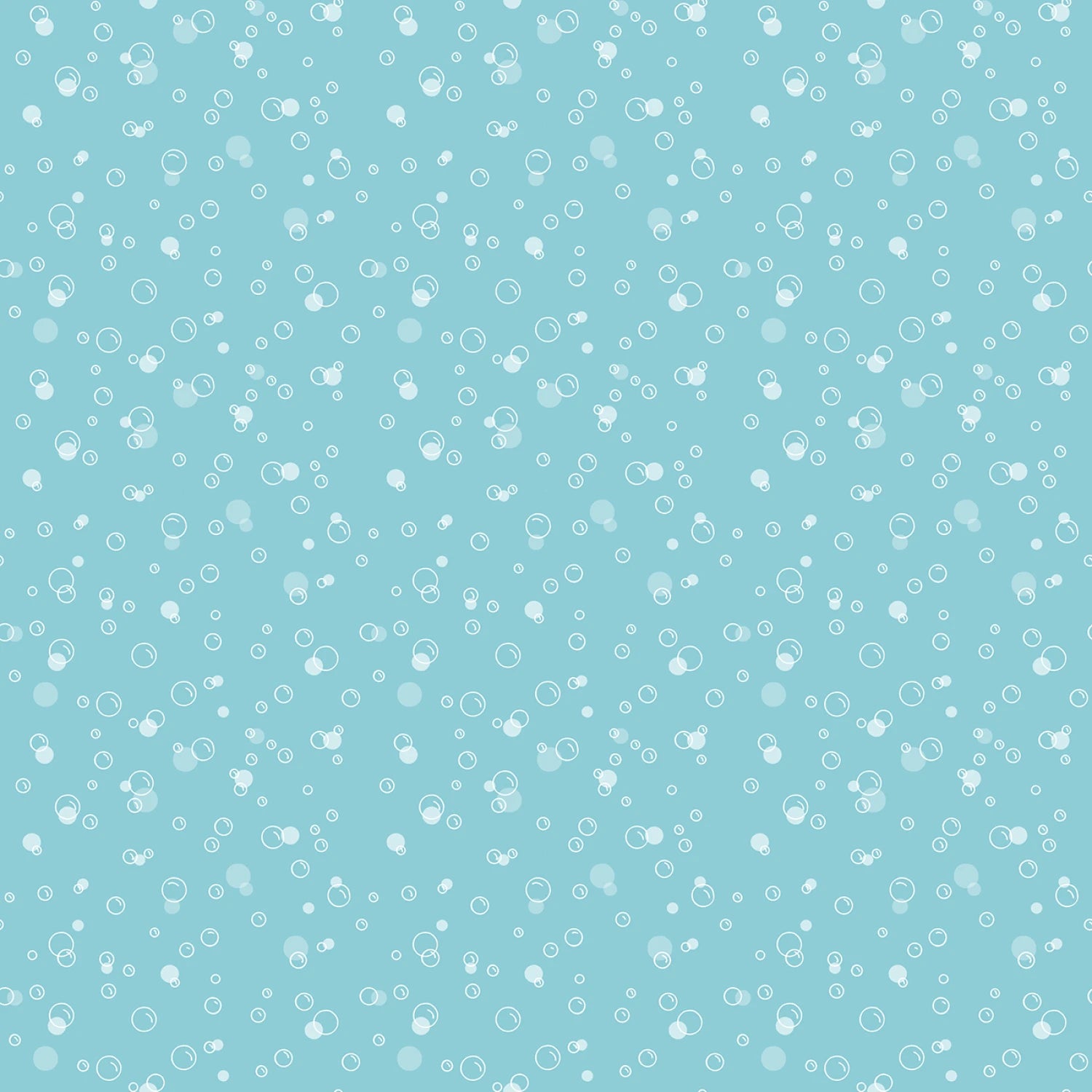 Cyan Bubbles - Cats in the Laundry - Dear Stella Cotton