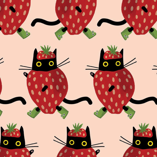 Blush Berry Nice Cats - Furruit Platter - Dear Stella Cotton