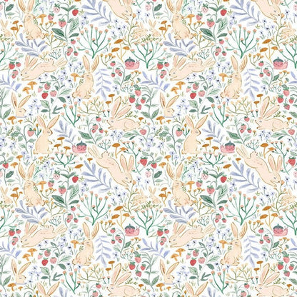 Field of Bunnies White - Dear Stella Cotton