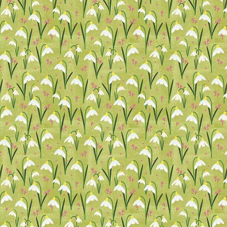Fern Snowdrops - Dear Stella Cotton
