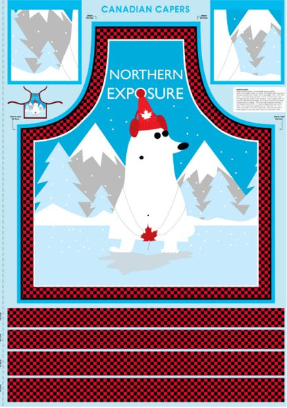 Canadian Capers Northern Exposure Apron Panel - Wilmington Prints Cotton