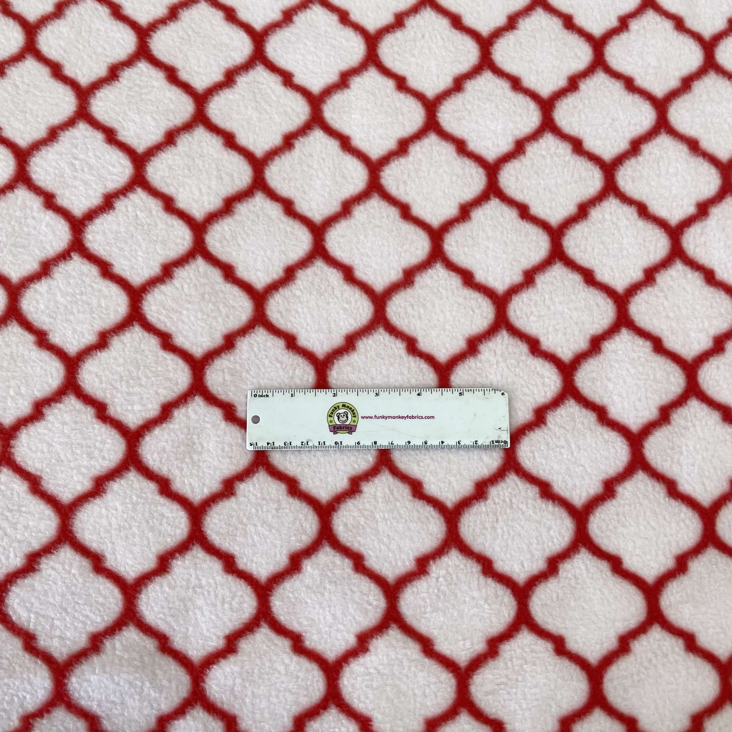 Red Trellis Anti-Pill - Camelot Fleece (2160027A-03)