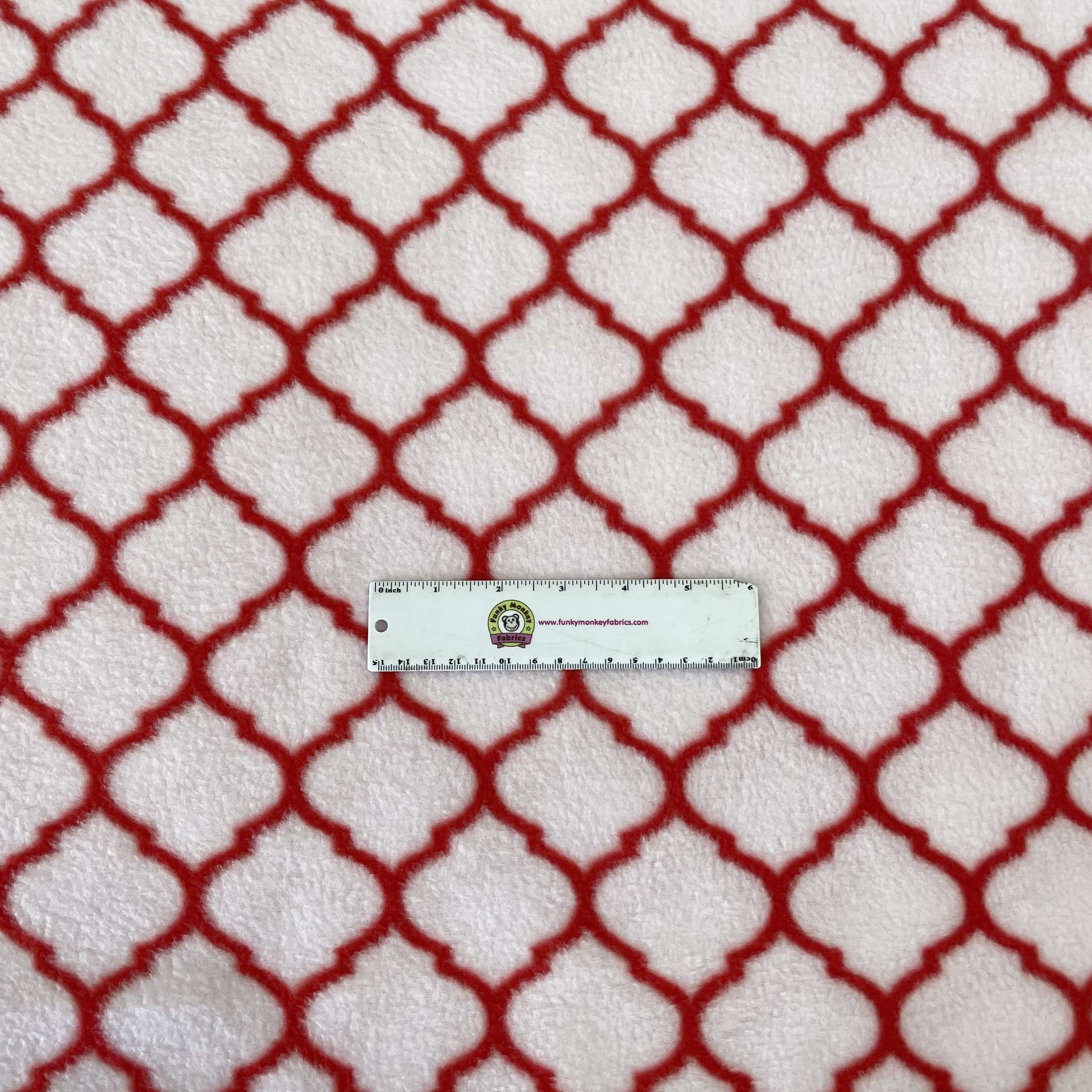 Red Trellis Anti-Pill - Camelot Fleece (2160027A-03)