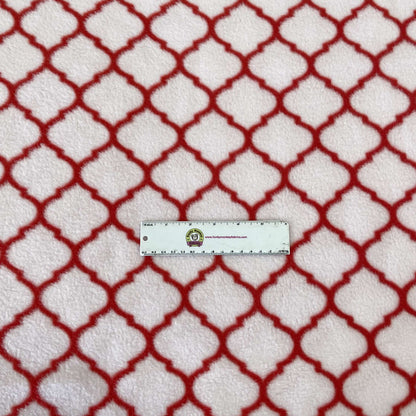 Red Trellis Anti-Pill - Camelot Fleece (2160027A-03)