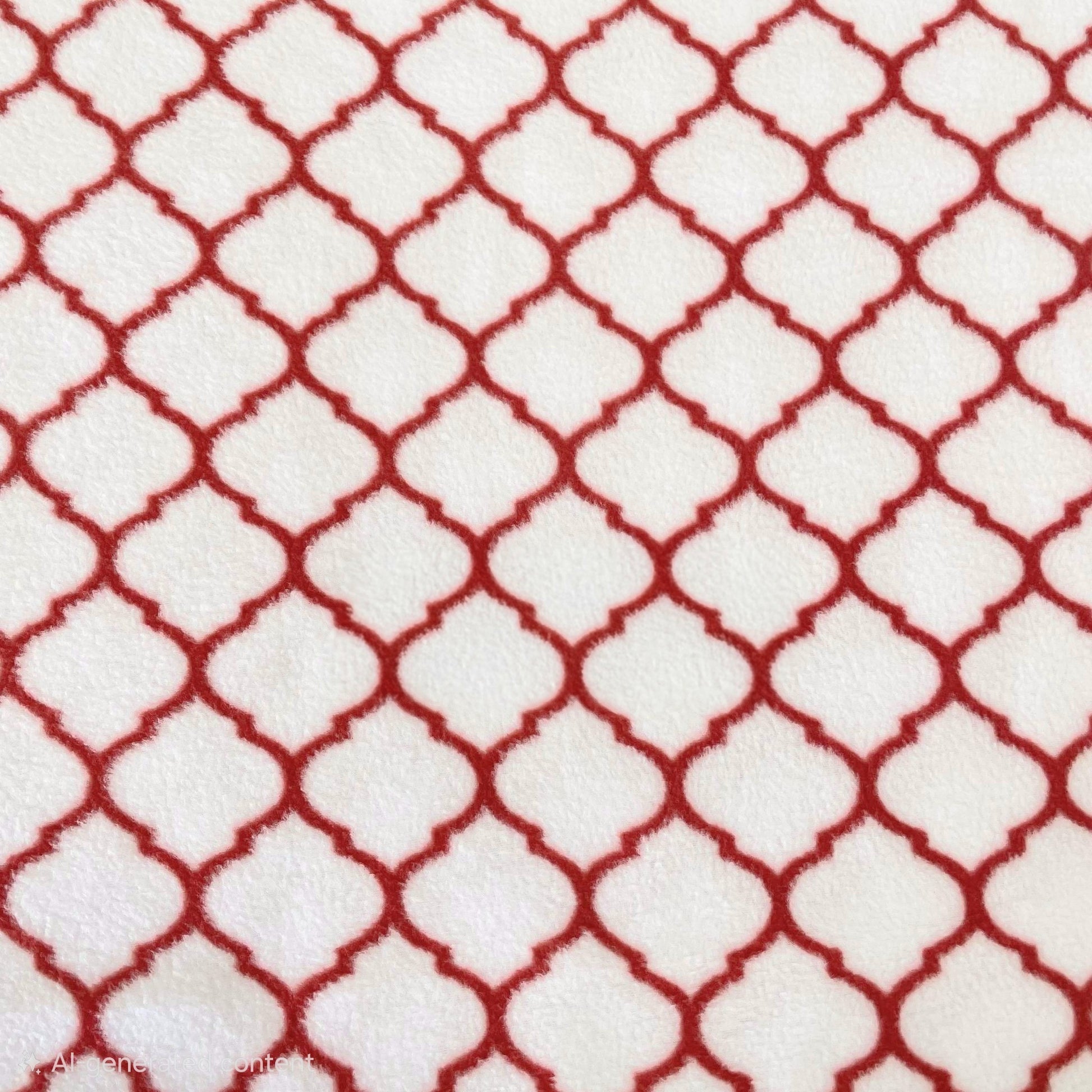 Red Trellis Anti-Pill - Camelot Fleece (2160027A-03)