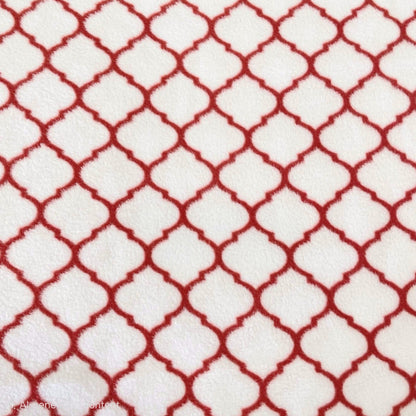 Red Trellis Anti-Pill - Camelot Fleece (2160027A-03)