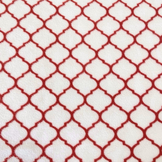 Red Trellis Anti-Pill - Camelot Fleece (2160027A-03)