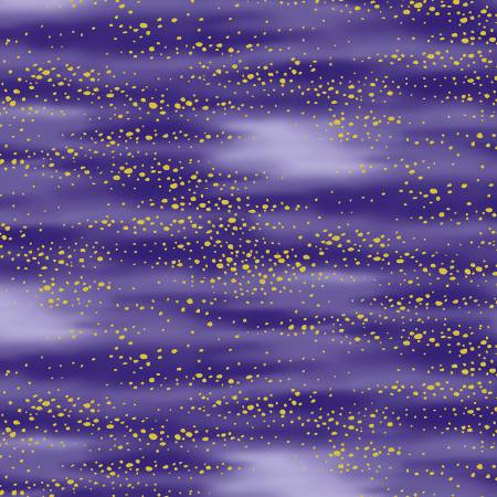 CLEARANCE Purple Tsuru Flowing Blender with Metallic - P and B Textiles Cotton