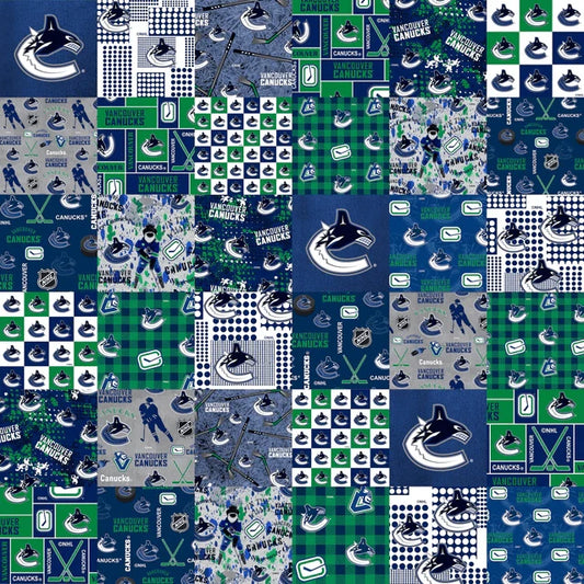 NHL Vancouver Canucks Cheater Quilt - Sykel Enterprises Cotton