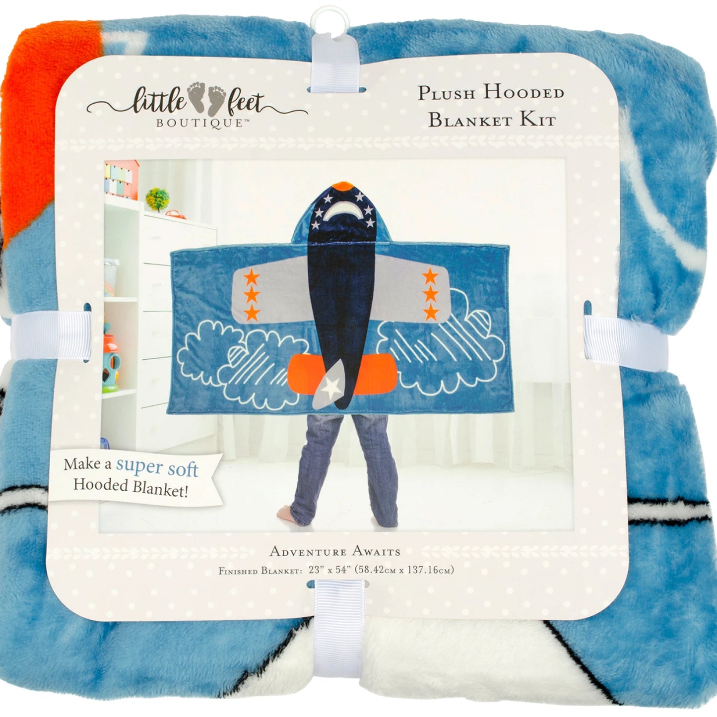 Plush Hooded Blanket Kit - Adventure Awaits (WM-LFB-BLKT-ADV