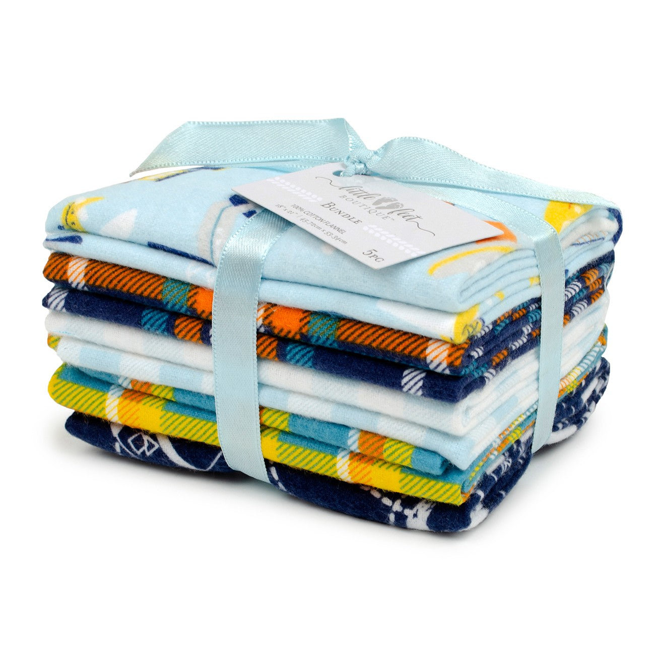 5 Fat Quarters - Blue Adventure - 3 Wishes Flannel