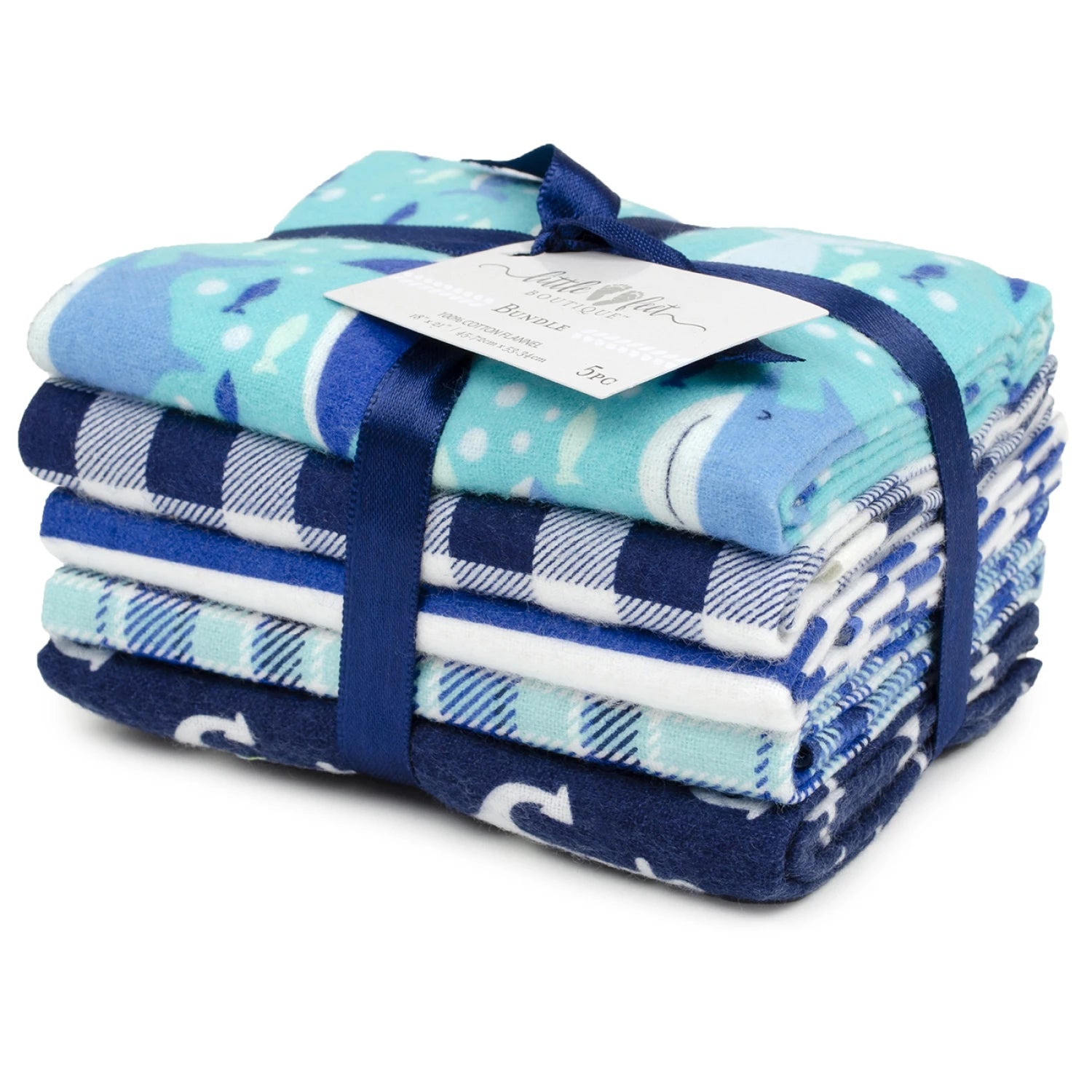 Fat Quarters - 5 piece Sea - 3 Wishes Flannel (WM-LFB-BND-SEA)