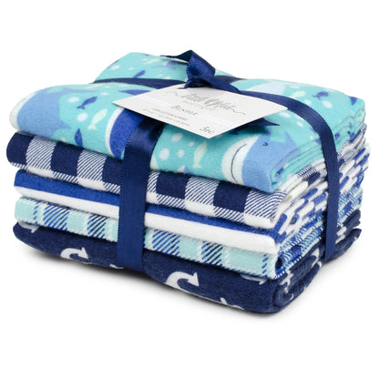 Fat Quarters - 5 piece Sea - 3 Wishes Flannel (WM-LFB-BND-SEA)
