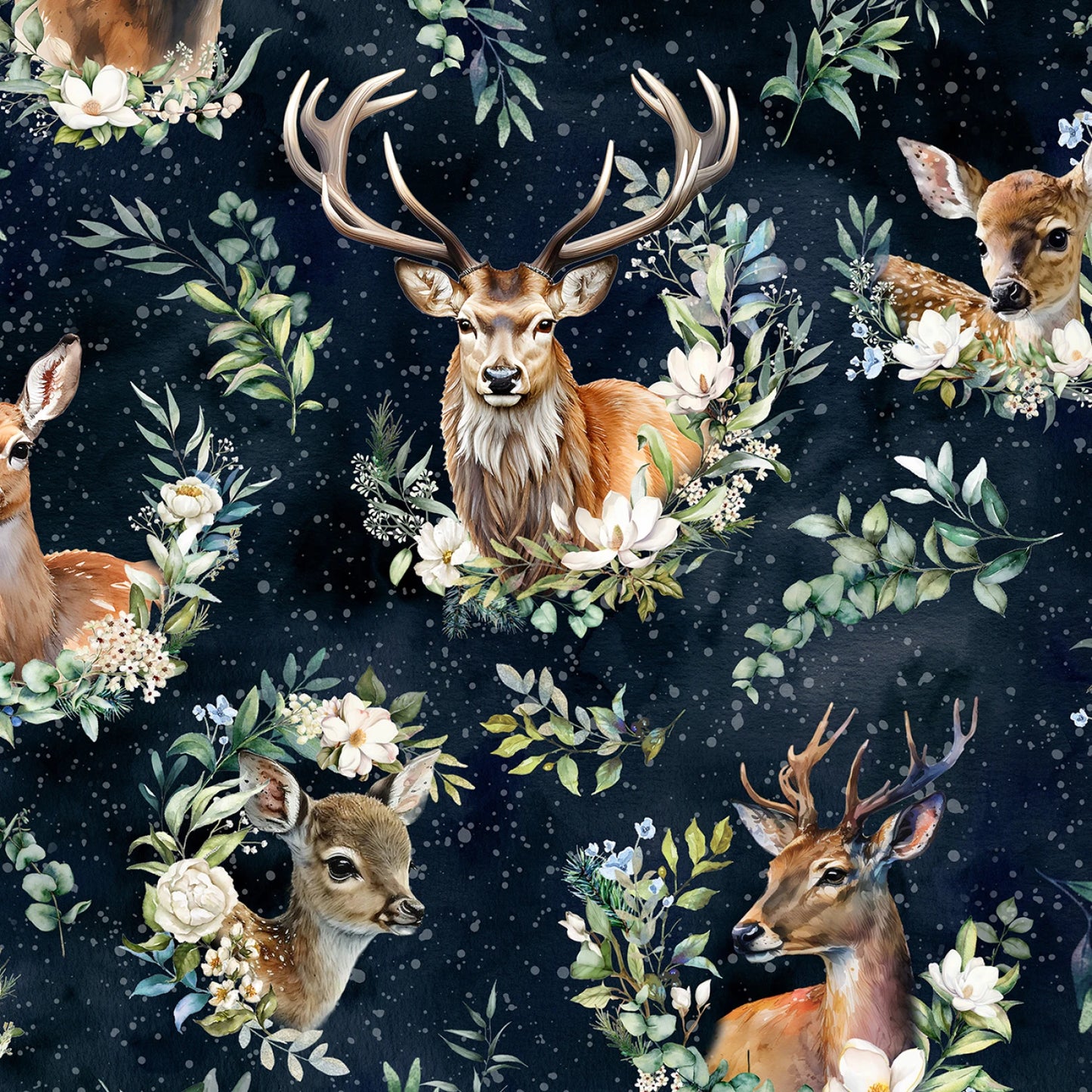 Midnight Forest Fawn - Hoffman Fabrics