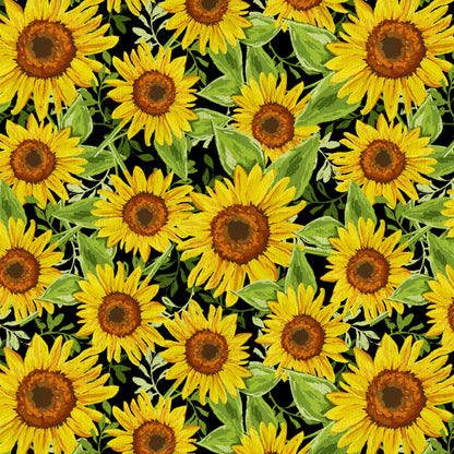 Sunflower Bouquet 1.5 yard cut - David Textiles Fleece
