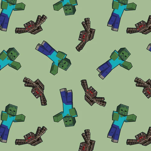 Minecraft Zombies & Spiders - Springs Creative Cotton
