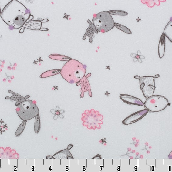 Bunny Hop Blush - Shannon Fabrics Minky