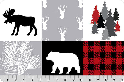 Scarlet Cabin Quilt - Shannon Fabrics Minky (CABINQUILTSCARLET)