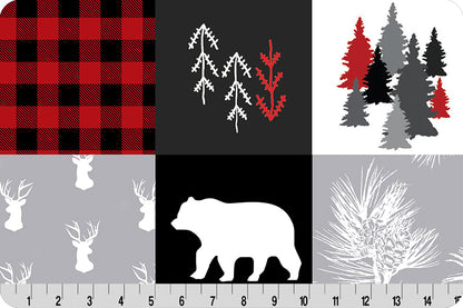 Scarlet Cabin Quilt - Shannon Fabrics Minky (CABINQUILTSCARLET)