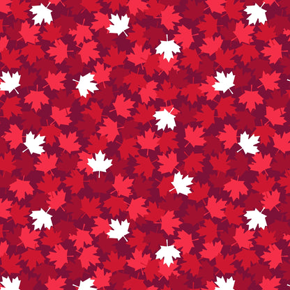 Canadian Christmas Red Maple Leaves - Windham Fabrics Cotton