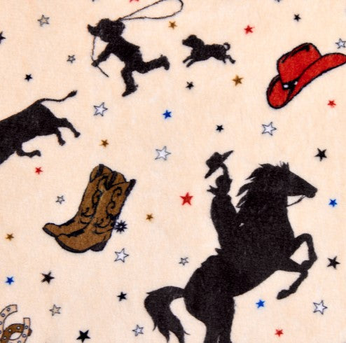 Junior Rodeo Double Sided Cloud Cuddle - Shannon Fabrics Cuddle Minky (ccjuniorrodeo)