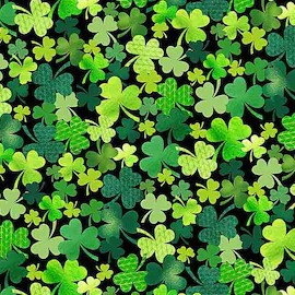 Packed Clovers on Black - Timeless Treasures Cotton (CD8333blk)