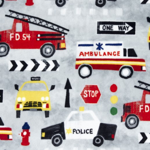 1st Responders Multi Digital - Shannon Fabrics Cuddle Minky