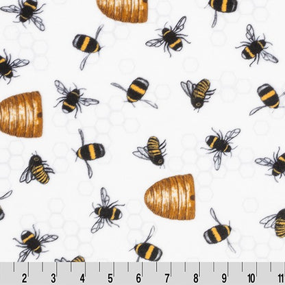 Golden Bee's Knees Digital - Shannon Fabrics Cuddle Minky (DCBEESKNEESGOLDEN)