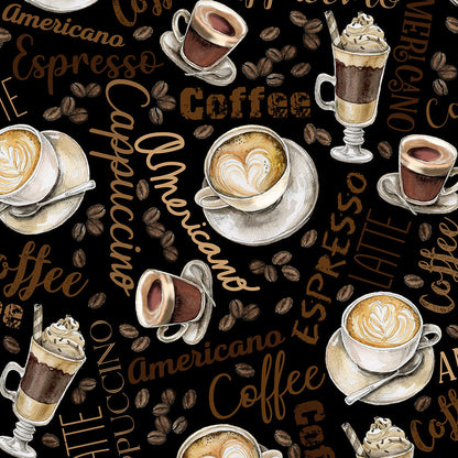 Daily Grind Black - Shannon Fabrics Cuddle Minky