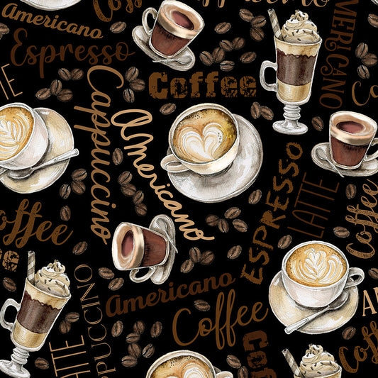 Daily Grind Black - Shannon Fabrics Cuddle Minky