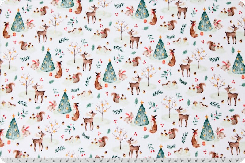 Festive Forest Digital - Shannon Fabrics Cuddle Minky (DCFESTIVEFORESTMULTI)