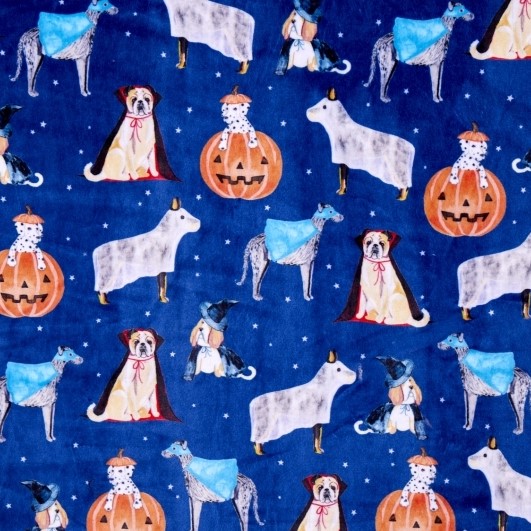 Howl-Oween Midnight - Shannon Fabrics Minky