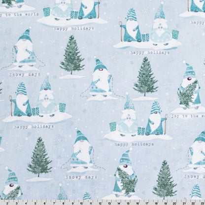 CLEARANCE Icy Gnomes Digital - Shannon Fabrics Minky