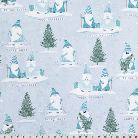 CLEARANCE Icy Gnomes Digital - Shannon Fabrics Minky